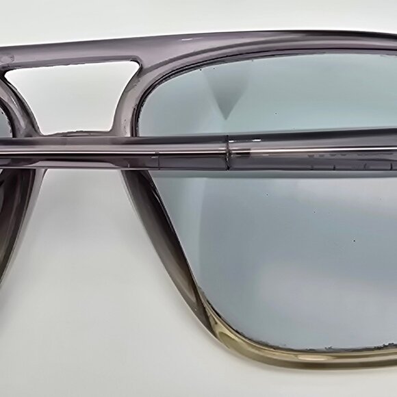 Bill Blass 3300 Universal Crystal Grey Frame Blue Glass Lens Aviator Sunglasses - Picture 11 of 16